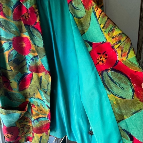 Vtg PAUL Et DUFFIER Womens M Blazer Jacket Artsy Abstract Colorful Boyfriend Cut - Picture 8 of 15